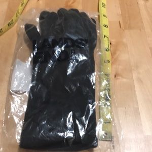 Lands end black womens size small fleece gloves